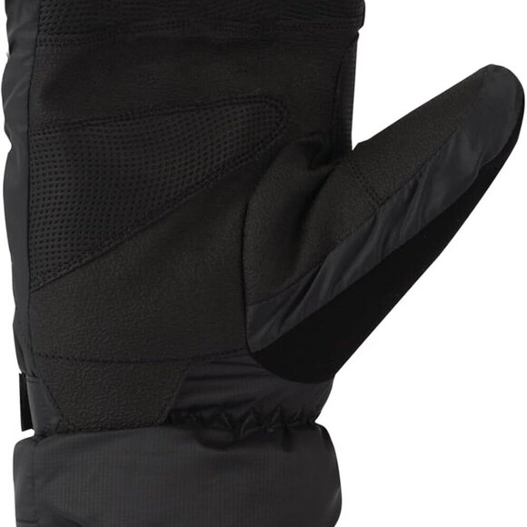 Womens Quilted Insulated Mittens Recycled Ripstop Taffeta Large Black Waterpoof - Picture 3 of 6